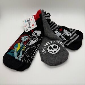 Disney Women's Nightmare Before Christmas‎ Socks - Black and Gray Shoe Size 4-10